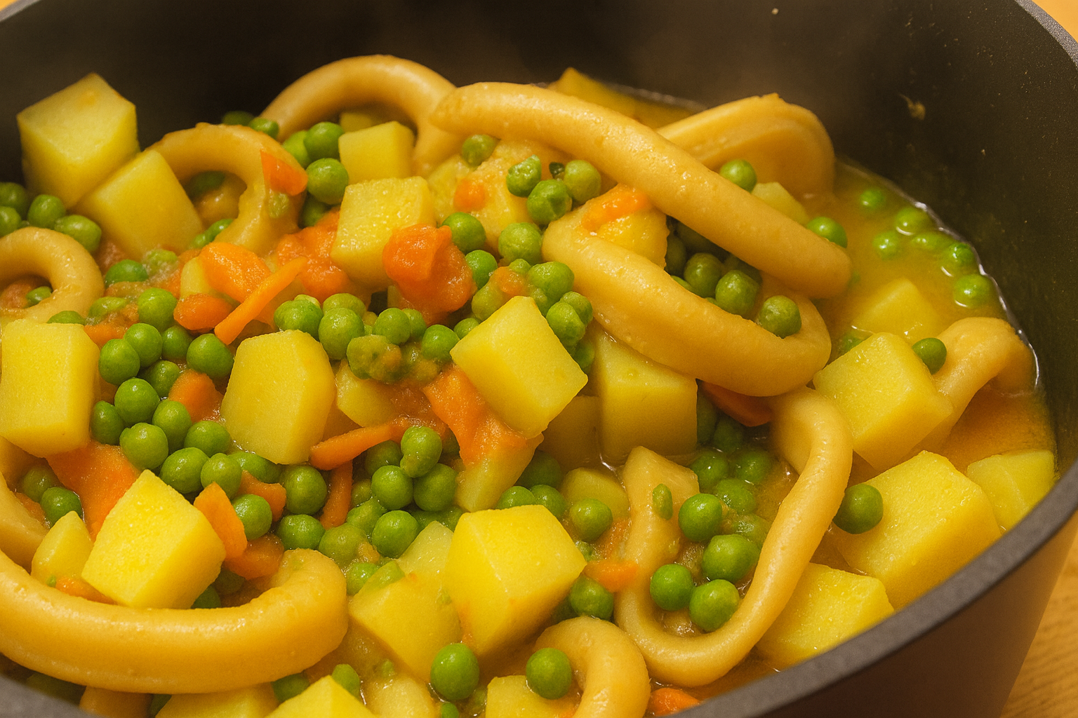 Jardineira de pota tradicional portuguesa com batata e cenoura